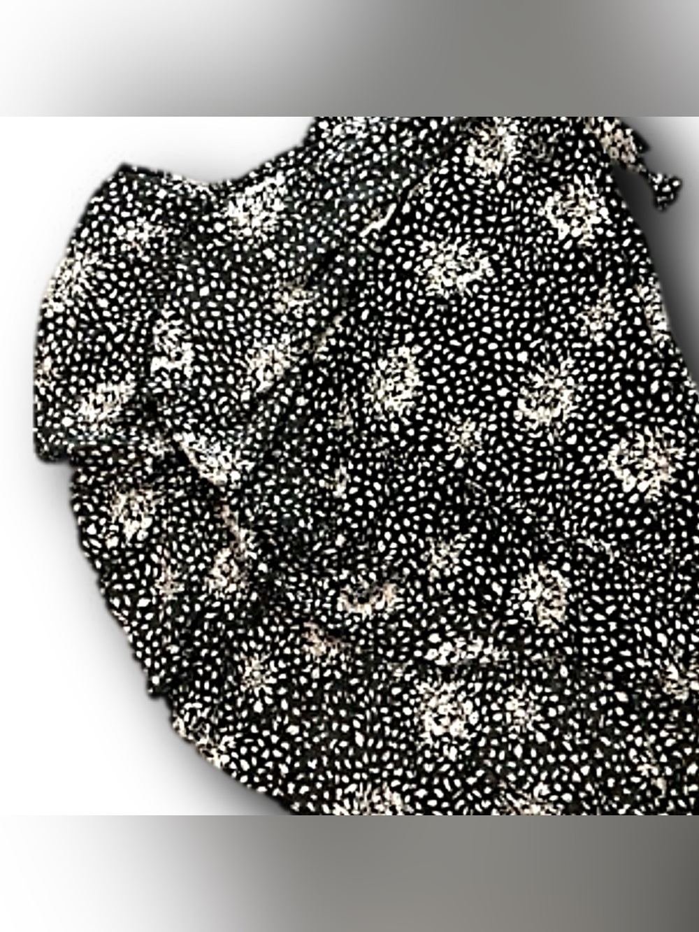 Knox Rose Black & White Boho High Low Ruffle Wrap Skirt Cottage Practical Magic